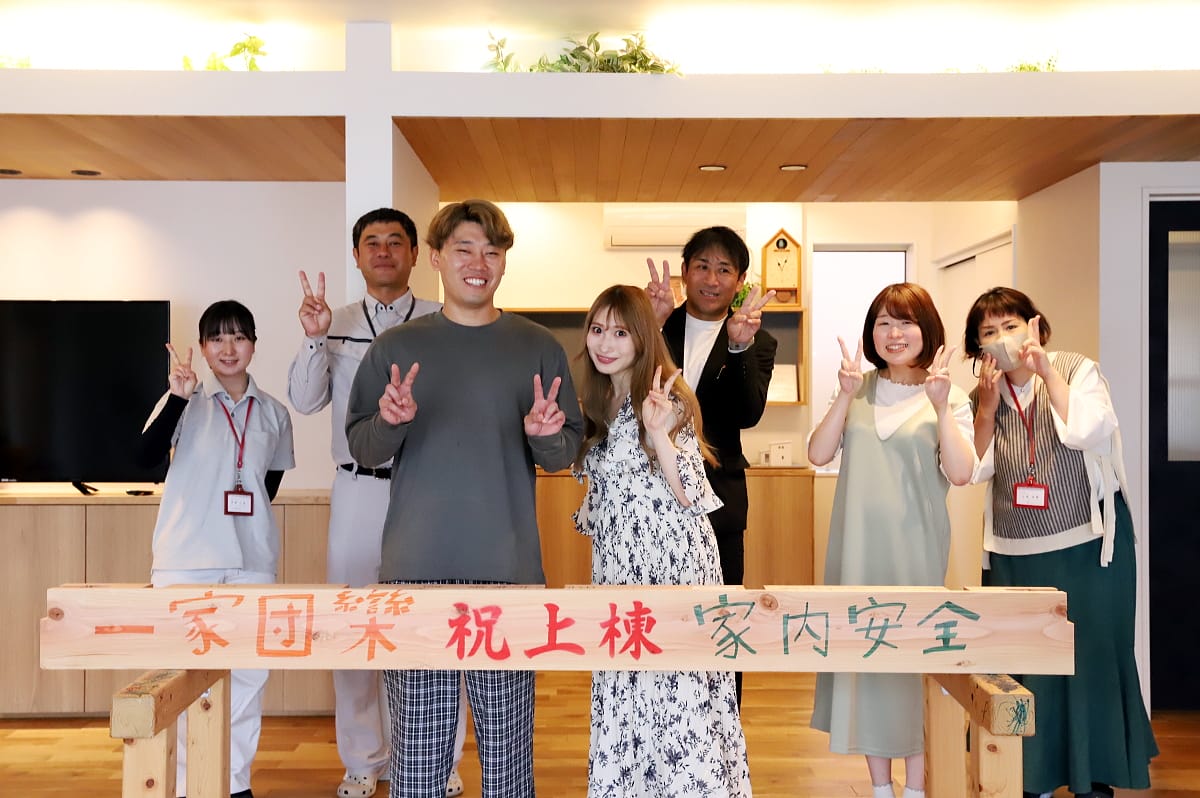 「平屋住宅工房」千曲市のM様邸、着工式＆祈念梁です！！