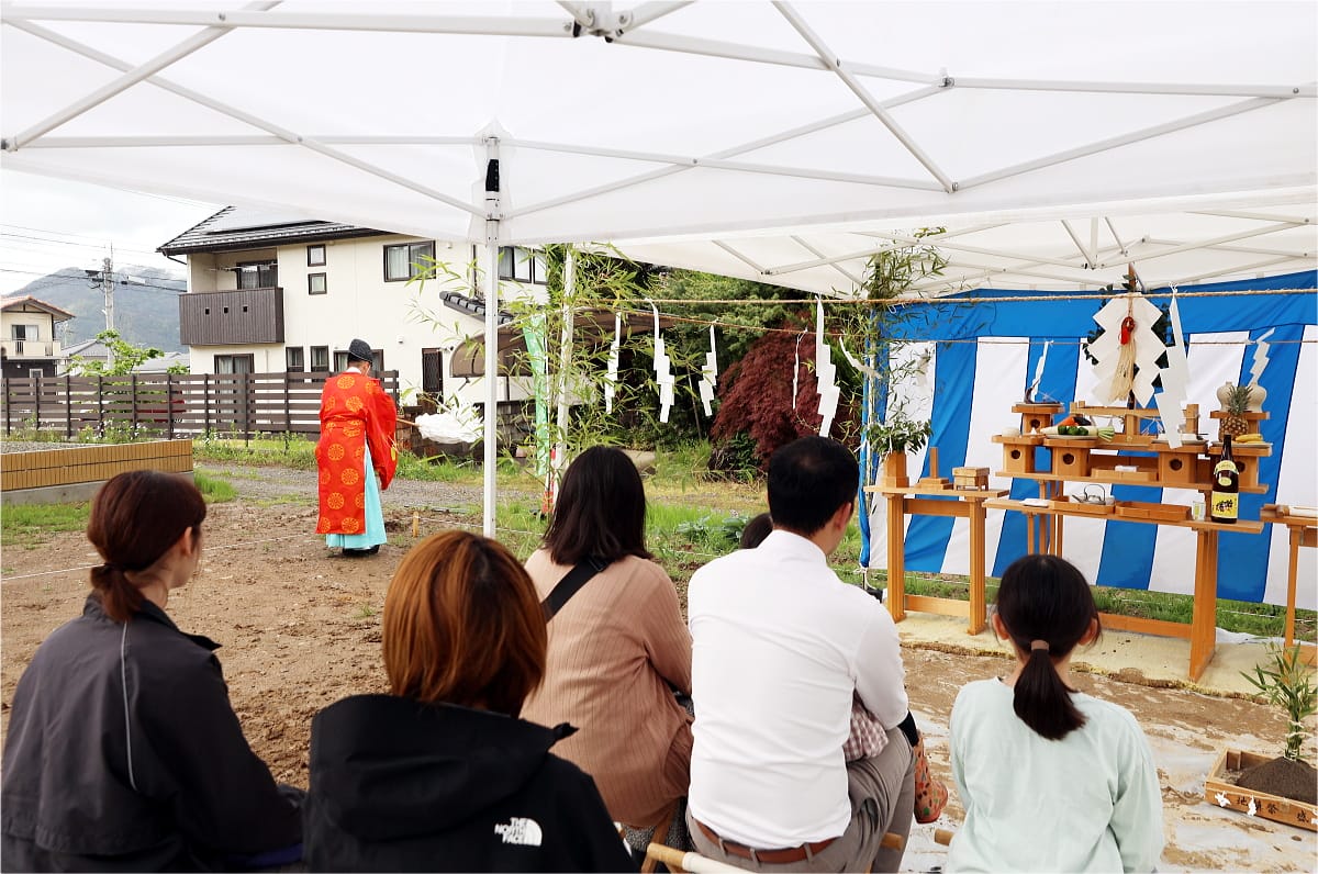 「平屋住宅工房」上田市のK様邸、地鎮祭を執り行いました！！